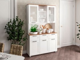 Буфет Катерини (дуб бельмунд/белое дерево) в Бердске - berdsk.mebel-nsk.ru | фото