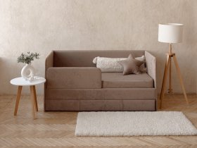 Диван-кровать Happy (капучино) в Бердске - berdsk.mebel-nsk.ru | фото