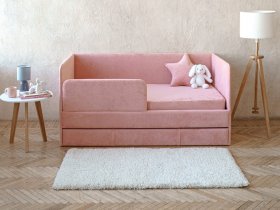 Диван-кровать Happy (коралловый) в Бердске - berdsk.mebel-nsk.ru | фото