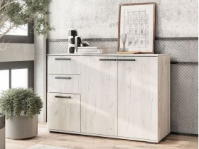 Комод Стандарт-3 NEW (дуб крафт белый) в Бердске - berdsk.mebel-nsk.ru | фото