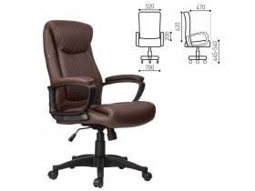 Кресло офисное BRABIX Enter EX-511, коричневое в Бердске - berdsk.mebel-nsk.ru | фото