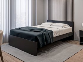 Кровать двуспальная 1,4м Бруклин СБ-3353 (диамант серый) в Бердске - berdsk.mebel-nsk.ru | фото