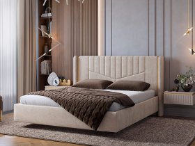 Кровать двуспальная 1,6м Диор (кашемир суфле (велюр)) в Бердске - berdsk.mebel-nsk.ru | фото