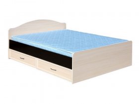 Кровать  двуспальная с ящиками 1,6м-1 (круглая спинка) в Бердске - berdsk.mebel-nsk.ru | фото