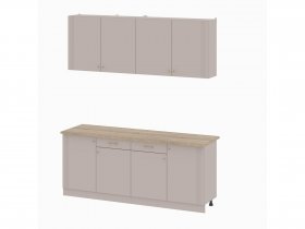 Кухонный гарнитур 2,0м Одетта (меланж/дуб сонома) в Бердске - berdsk.mebel-nsk.ru | фото