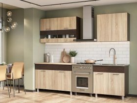 Кухонный гарнитур Босфор 2,0м (дуб сонома/венге) в Бердске - berdsk.mebel-nsk.ru | фото