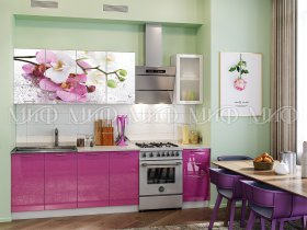 Кухонный гарнитур Орхидея (сиреневый) в Бердске - berdsk.mebel-nsk.ru | фото