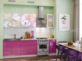Кухонный гарнитур Вишневый цвет в Бердске - berdsk.mebel-nsk.ru | фото