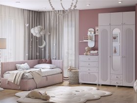 Модульная детская Милана (белое дерево/сакура) в Бердске - berdsk.mebel-nsk.ru | фото