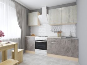 Модульная кухня Йота (пикард/цемент) в Бердске - berdsk.mebel-nsk.ru | фото