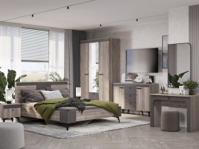 Модульная спальня Кассандра (дуб смоки/MF14) в Бердске - berdsk.mebel-nsk.ru | фото