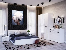 Модульная спальня Нэнси NEW в Бердске - berdsk.mebel-nsk.ru | фото