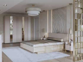 Модульная спальня Одетта (дуб эндгрей/меланж) в Бердске - berdsk.mebel-nsk.ru | фото