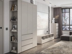 Модульная стенка Люмо (кашемир) в Бердске - berdsk.mebel-nsk.ru | фото