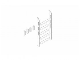 Пакет №10 Прямая лестница и опоры для двухъярусной кровати Соня в Бердске - berdsk.mebel-nsk.ru | фото
