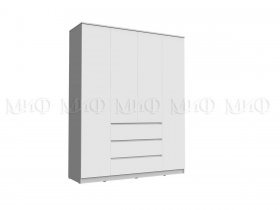 Шкаф 1600 с ящиками Челси (белый) в Бердске - berdsk.mebel-nsk.ru | фото
