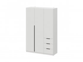 Шкаф трехстворчатый с ящиками ШК-22 (белый) в Бердске - berdsk.mebel-nsk.ru | фото