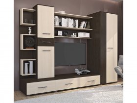 Стенка Верона (дуб венге/дуб молочный) в Бердске - berdsk.mebel-nsk.ru | фото