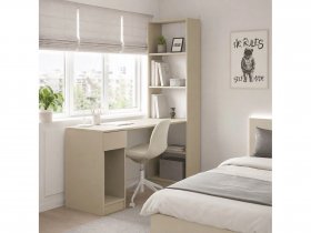 Стол письменный угловой «Лайт» 10.01 (сатин) в Бердске - berdsk.mebel-nsk.ru | фото