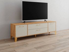 Тумба под ТВ Парус-13 (дуб крафт золотой/кашемир) в Бердске - berdsk.mebel-nsk.ru | фото