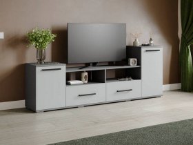 Тумба под ТВ Парус-2 (графит серый/серый камень) в Бердске - berdsk.mebel-nsk.ru | фото